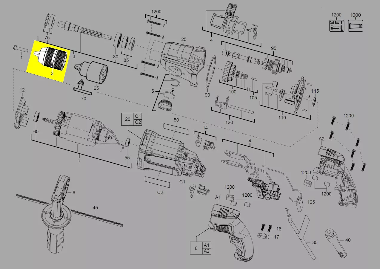Mandrin réf. 4931436632 AEG